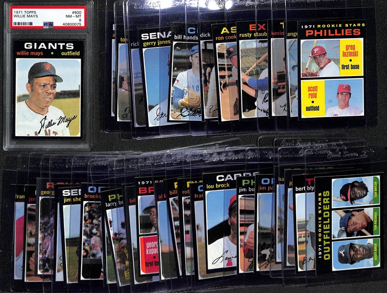 1971 Topps Baseball Complete Set (All 752 Cards!) - Inc. PSA 8 Willie Mays