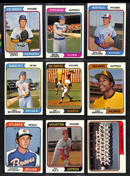 1974 Topps Baseball Card Complete Set (All 660 Cards!) w. 44 Card Traded Set