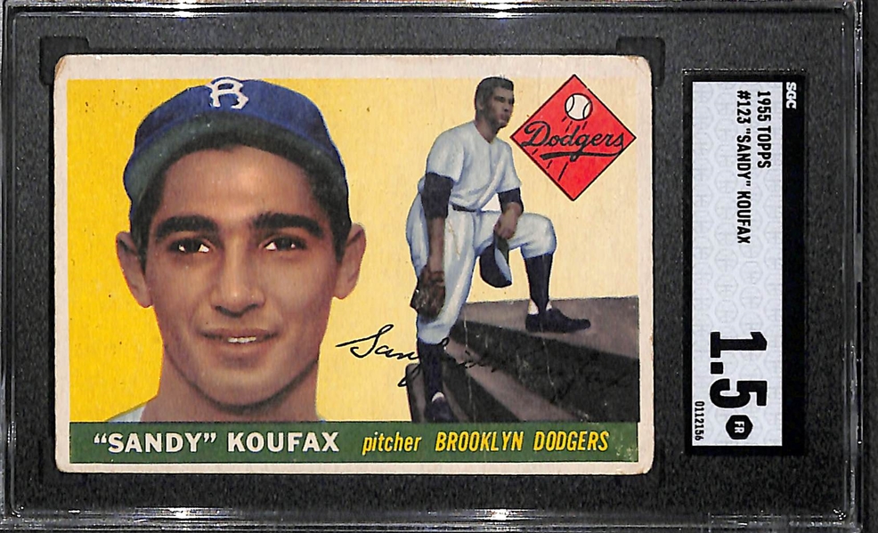 1955 Topps #123 Sandy Koufax Rookie Graded SGC 1.5
