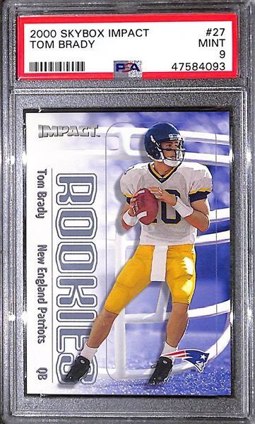 2000 Skybox Impact Tom Brady #27 Graded PSA 9 Mint