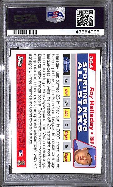 2017 Topps Archives Roy Halladay (HOF) Signature Series Post Season Autograph #ed 3/23 (d. 2017) Graded PSA 9