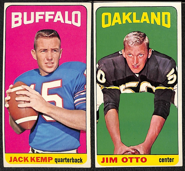 Lot of (10) 1965 Topps Football Cards w. Jack Kemp
