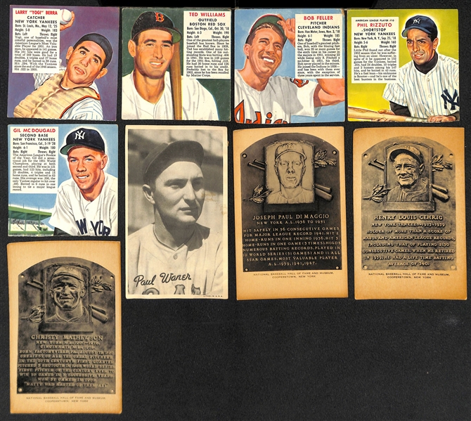 Lot of (9) Vintage Baseball Cards from 1930s-50s w. 1952 Red Man (No Tab) Yogi Berra