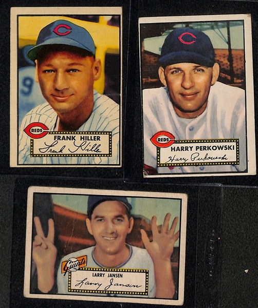 Lot of (17) 1952 Topps Baseball Cards w. Bob Feller
