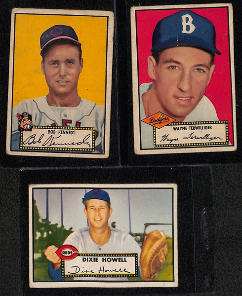 Lot of (17) 1952 Topps Baseball Cards w. Bob Feller