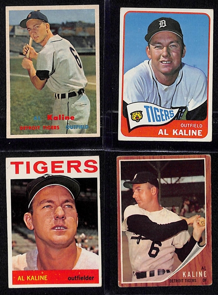Lot of (5) Vintage Ernie Banks & (6) Al Kaline Vintage Cards w. 1965 Topps Ernie Banks