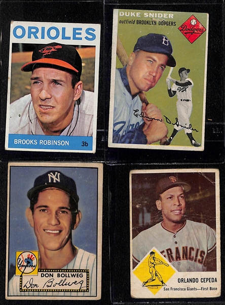 Lot of (60) Vintage Topps & Bowman Baseball Cards from 1948-1965 w. 1951 Bowman Joe Garagiola
