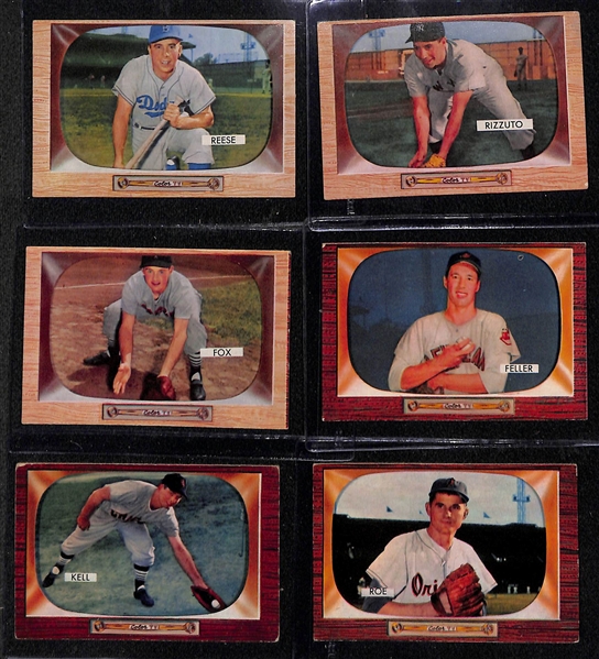 Lot of (250+) 1955 Bowman Baseball Cards w. PeeWee Reese