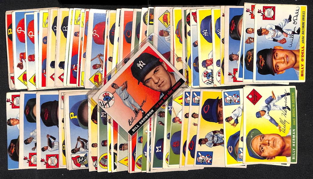 Lot of (72) 1955 Topps Baseball Cards w. Bill Moose Skowron