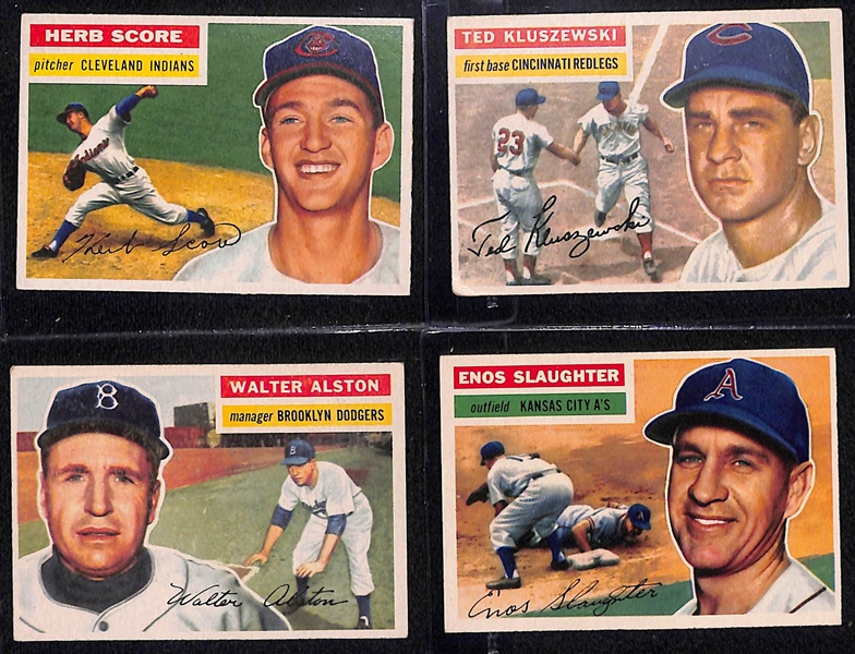 Lot of (250+) 1956 Topps Baseball Cards w. Duke Snider