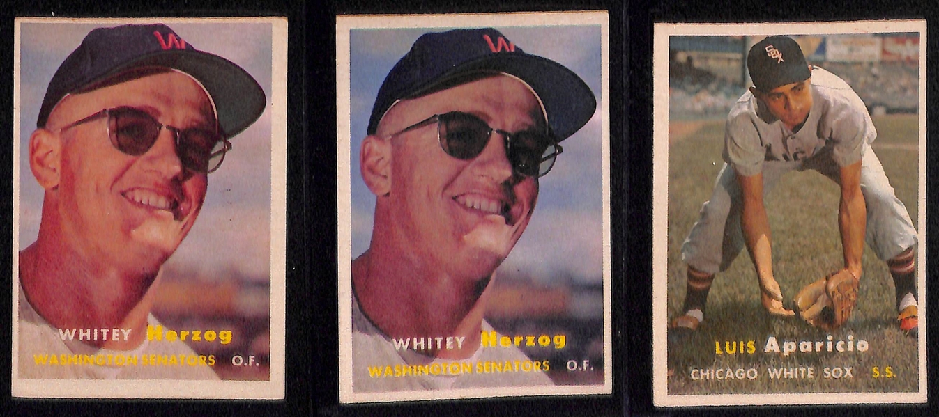 Lot of (115) 1957 Topps Baseball Cards w. Ernie Banks