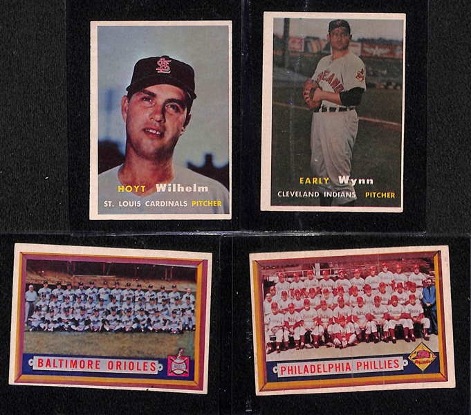 Lot of (115) 1957 Topps Baseball Cards w. Ernie Banks
