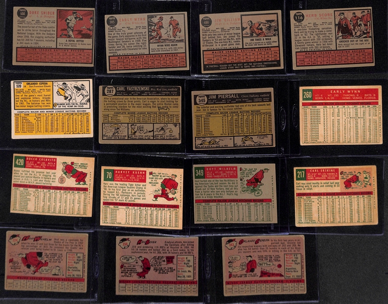 Lot of (275) 1958-1964 Topps Baseball Cards w. 1962 Duke Snider