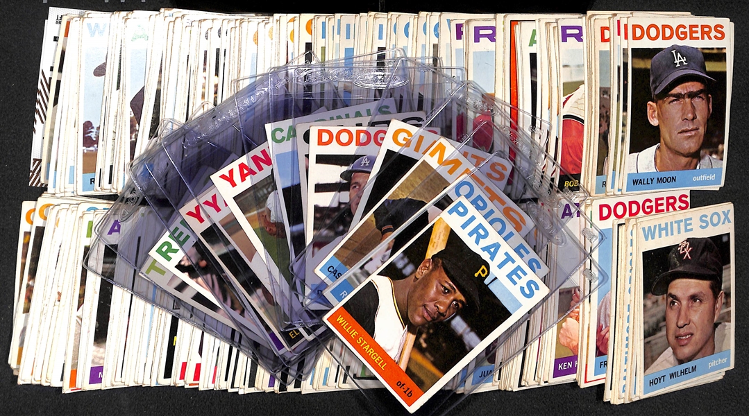 Lot of (250+) Assorted 1964 Topps Baseball Cards w. Willie Stargell