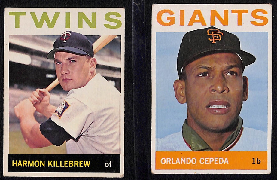Lot of (250+) Assorted 1964 Topps Baseball Cards w. Willie Stargell