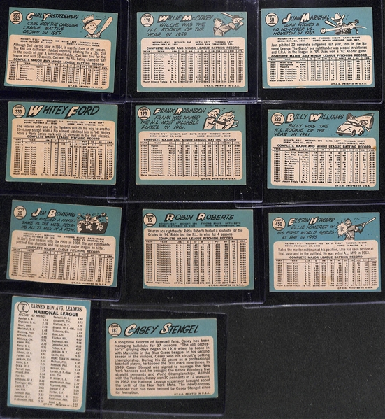 Lot of (200+) Assorted 1965 Topps Baseball Cards w. Carl Yastrzemski