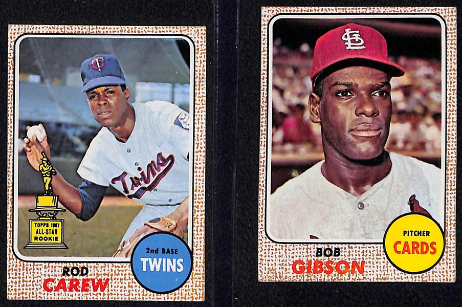 Lot of (225) Assorted 1966-1969 Topps Baseball Cards w. 1968 Tom Seaver