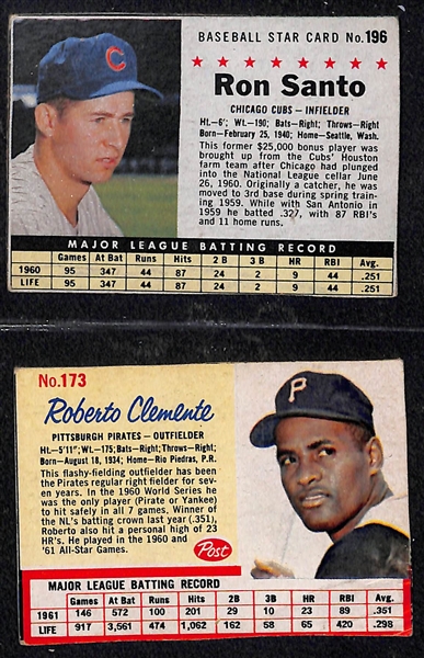 Lot of (43) 1961 & 1962 Post Cereal Baseball Cards w. 1961 Hank Aaron