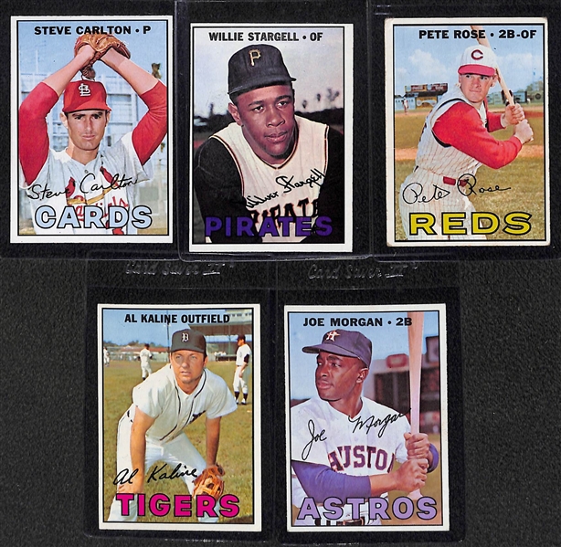 1967 Topps Partial Set of 123 Cards w Hall of Famers