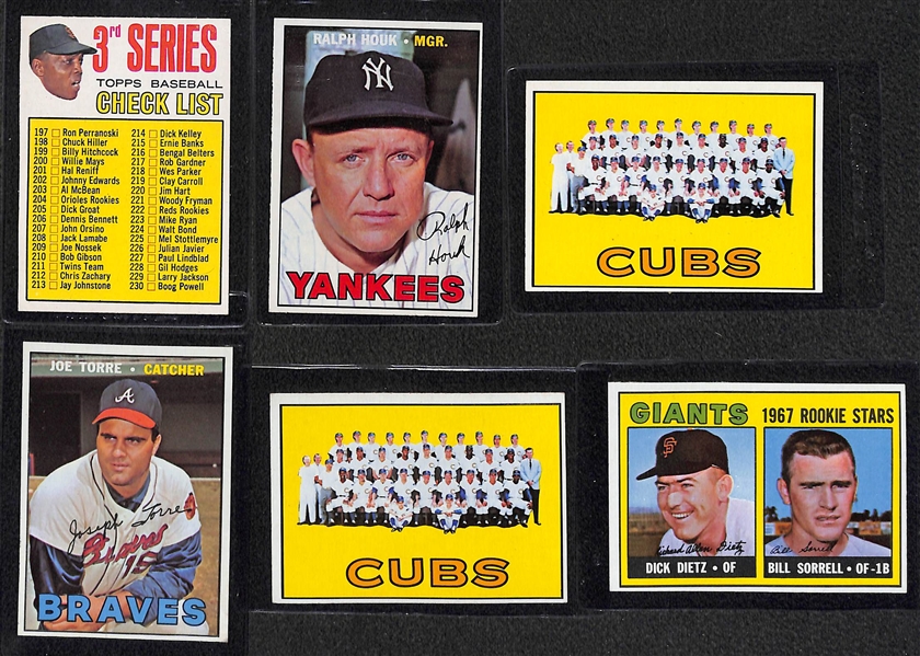 1967 Topps Partial Set of 123 Cards w Hall of Famers