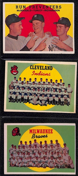 1959 Topps Partial Set of 131 Cards w. Mantle, Stars, & High Numbers