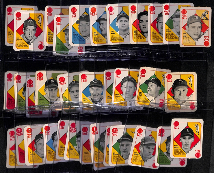 Lot of (35) 1951 Topps Red Back Starter Set w. Yogi Berra