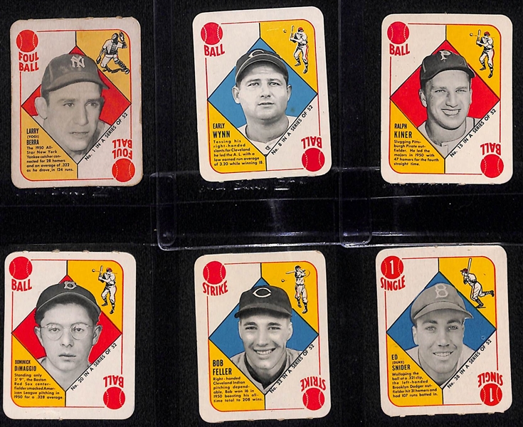 Lot of (35) 1951 Topps Red Back Starter Set w. Yogi Berra