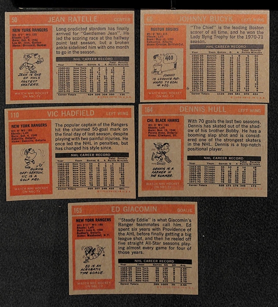 Lot of (2) High Quality 1972-73 Starter Sets - Topps Hockey (81 Cards) & Topps Basketball (108 Cards)