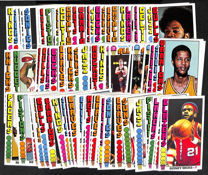 1976 Topps Basketball Partial Starter Set of 91 Cards w. Abdul-Jabbar
