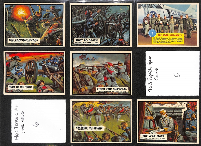 Lot of 600+ Non-Sport Cards & Stickers from the 1960s - 1980s - Topps, Donruss, Philadelphia & Fleer - w. 1962 Civil War News Cards