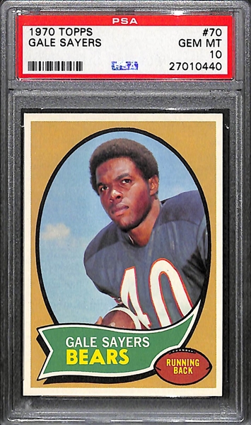 GEM MINT 1970 Topps Gale Sayers  #70 Graded PSA 10! Pop 4!