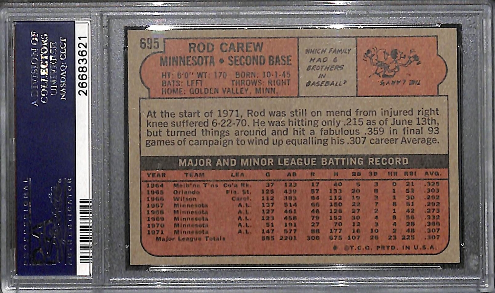 1972 Topps Rod Carew #695 Graded PSA 9! Only 5 Graded Higher!