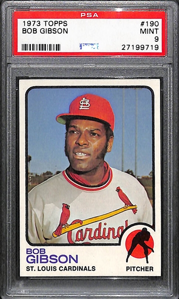 1973 Topps Bob Gibson #190 Graded PSA 9! Only 2 Graded Higher!
