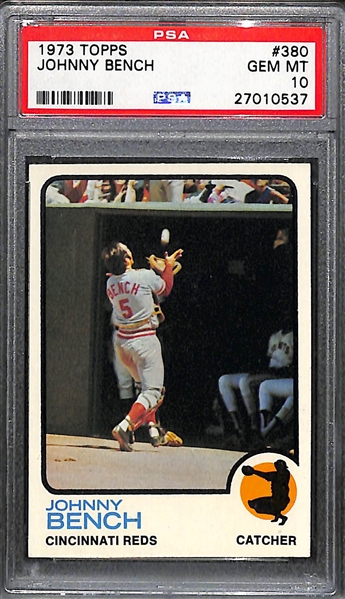 1973 Topps Johnny Bench #380 Graded PSA 10! Pop 2!