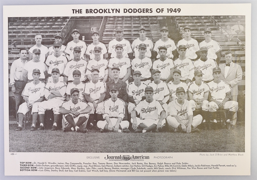 1949 American Journal 12x18 Photos of NY Yankees & Brooklyn Dodgers (AL and NL Champs!)