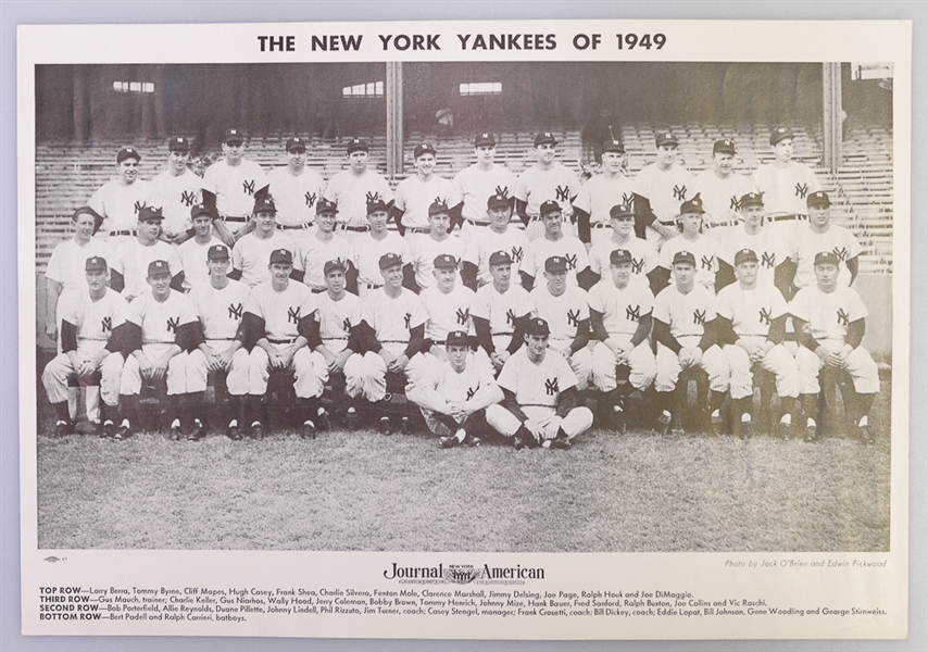 1949 American Journal 12x18 Photos of NY Yankees & Brooklyn Dodgers (AL and NL Champs!)