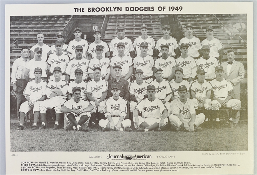 1949 American Journal 12x18 Photos of NY Yankees & Brooklyn Dodgers (AL and NL Champs!)