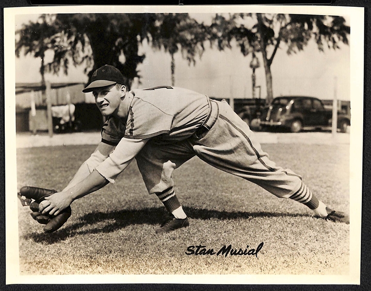 c. 1950s Stan Musial Souvenir or Team Issued 8x10 Photo (Facsimile Signature) - Image Used for 1951 Berk Ross Card