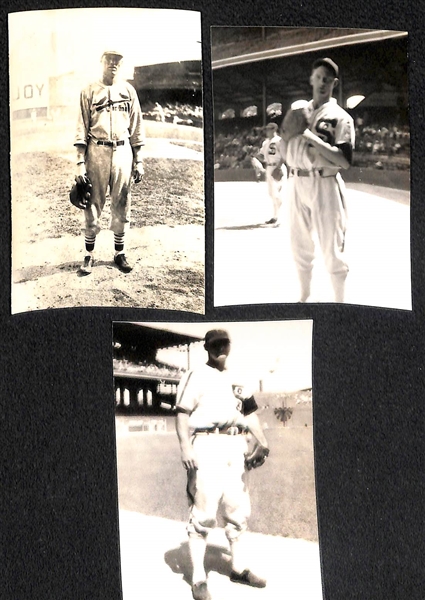 Lot of (8) Vintage Wallet Photographs w. (3) Stamped by EF Collins (Hank Greenberg, Carl Hubbell, Leo Durocher)