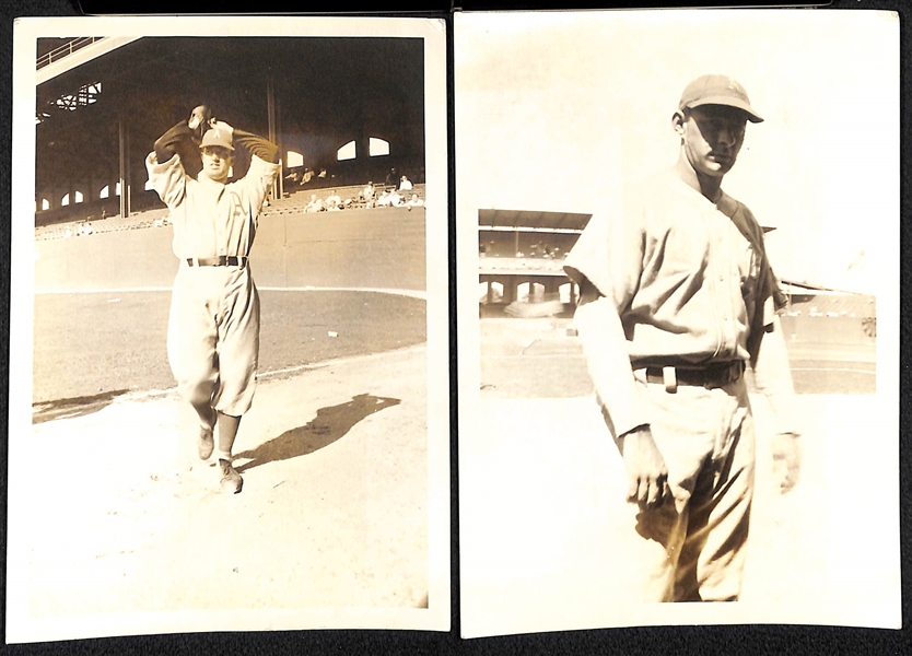 Lot of (14) EF Collins Baseball Photographs (From 4.35x5.5 to 5x7) Inc. McCosky, Walters, Hayes, C. Dean