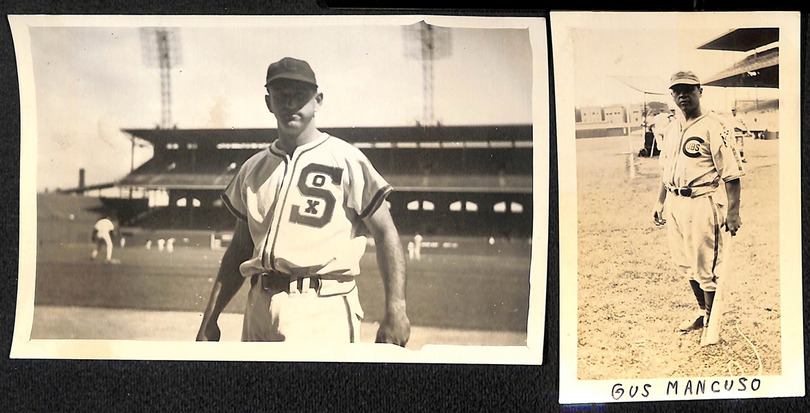 Lot of (39) EF Collins Baseball Photographs (From 2.5x3.5 to 4x6) Inc. Luke Appling, Gus Mancuso, Averill, Al Lopez, Max West, Red Ruffing. +
