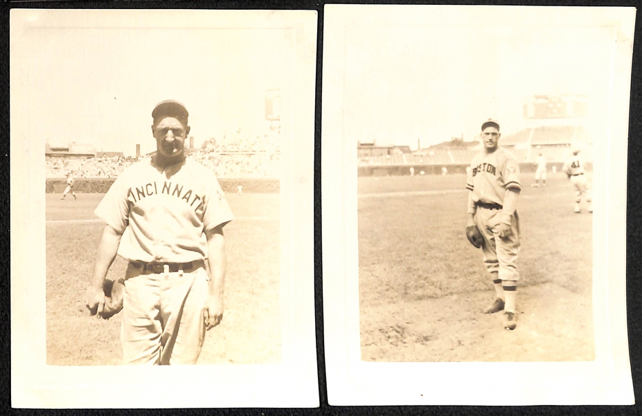 Lot of (18) EF Collins Baseball Photographs (5.5x4.25) Inc. Lary, Lombardi, Hassett, Werber, West, and More!  All Embossed Edges.