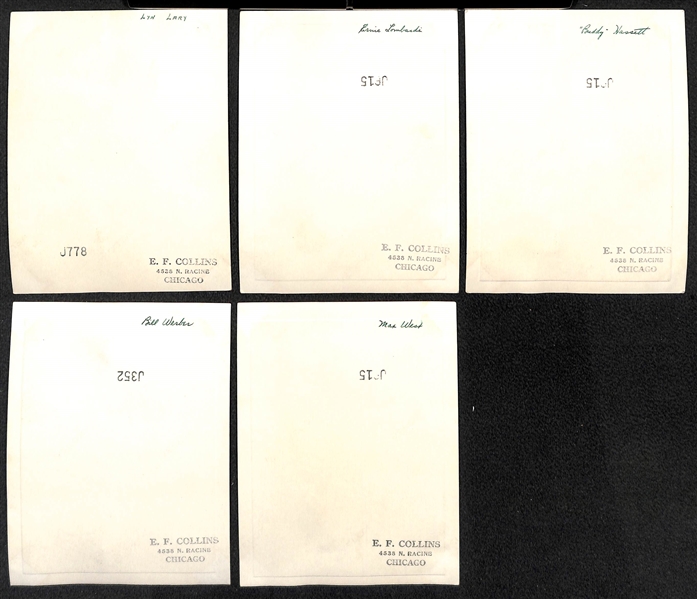 Lot of (18) EF Collins Baseball Photographs (5.5x4.25) Inc. Lary, Lombardi, Hassett, Werber, West, and More!  All Embossed Edges.