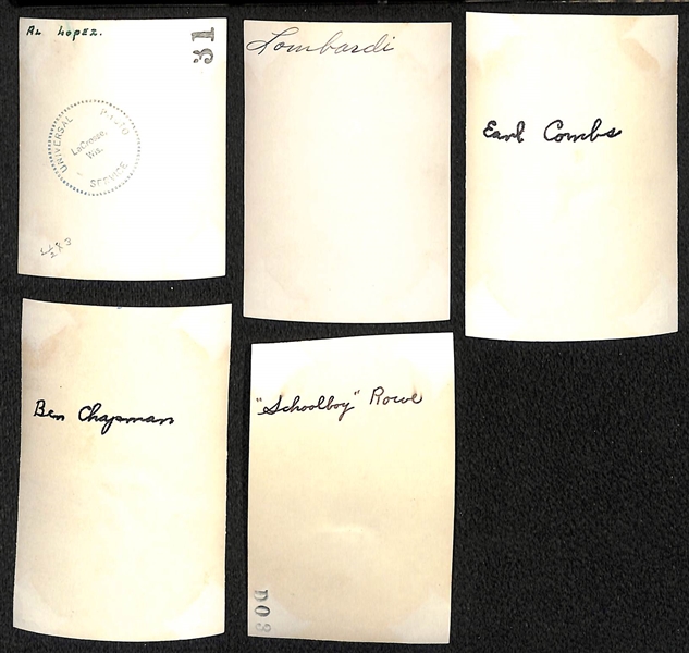 Lot of (38) Wallet Size Baseball Photos c. 1940s-1950s Inc. Al Lopez, E. Lombardi, Combs, B. Chapman, Rowe, +