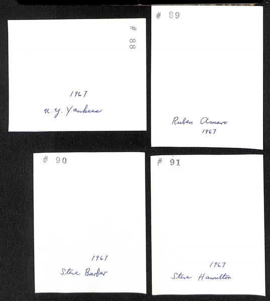 Lot of (5) Mostly Complete 4x5 Photo Card Sets from 1967, 1968, 1969, and (2) 1971 (Most are Type 1 Photo Cards)