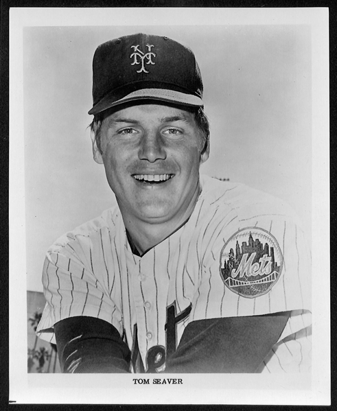 (16) Mets Team Issued Photos (Late 1960s or Early 1970s) w. RARE Nolan Ryan, Tom Seaver, Yogi Berra, Casey Stengel, Warren Spahn