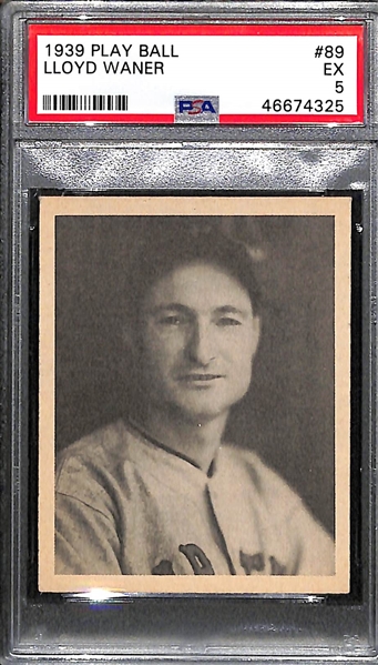 1939 Play Ball Lloyd Waner #89 Graded PSA 5