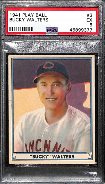 1941 Play Ball Bucky Walters #3 Graded PSA 5