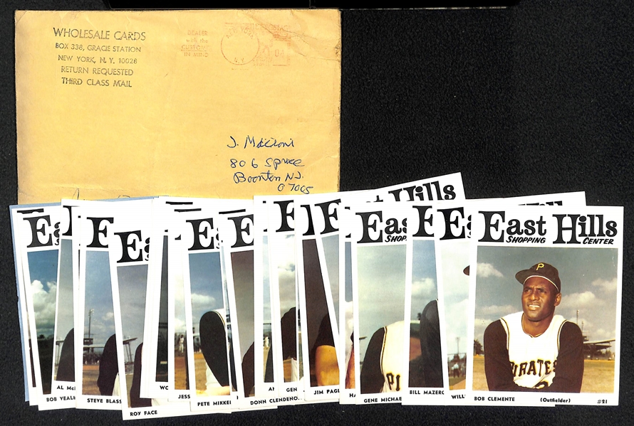 Complete Set of (25) 1966 East Hills Shopping Center Pittsburgh Pirates Photo Cards w. Roberto Clemente, Mazeroski & Stargell.