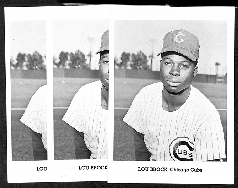 Over 320 1950s-60s Jay Publishing 5x7 Photo Cards w. Last Names A-B Inc. 3 Brock, 10 Bunning, 4 Burdette, 6 Aparicio, 4 Ashburn